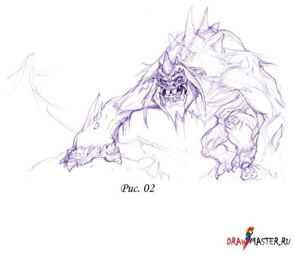Поэтапные рисунки монстров