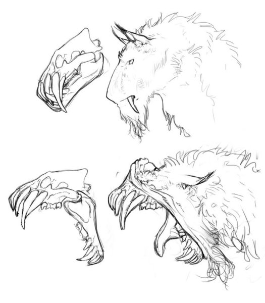 Скетч набросок существа