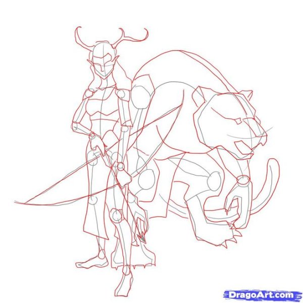 Карандашом охотница