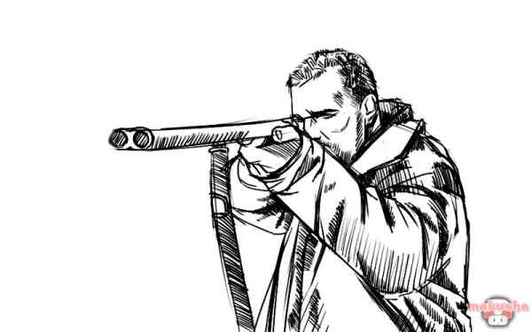 Нарисовать человека с ружьем