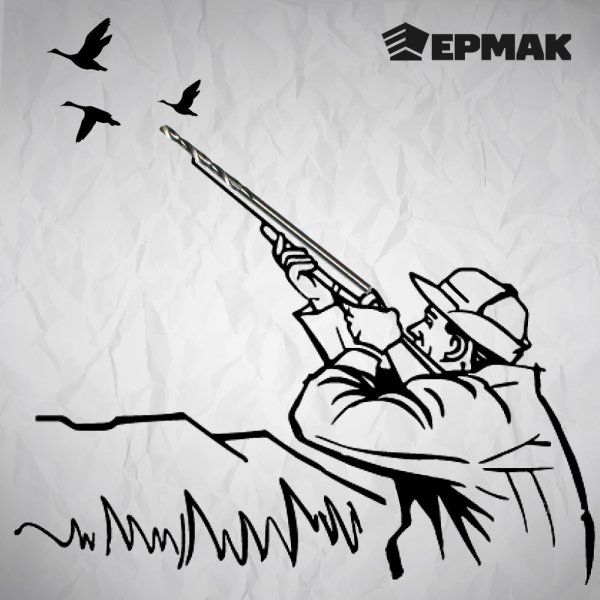 Нарисовать охотника с ружьем