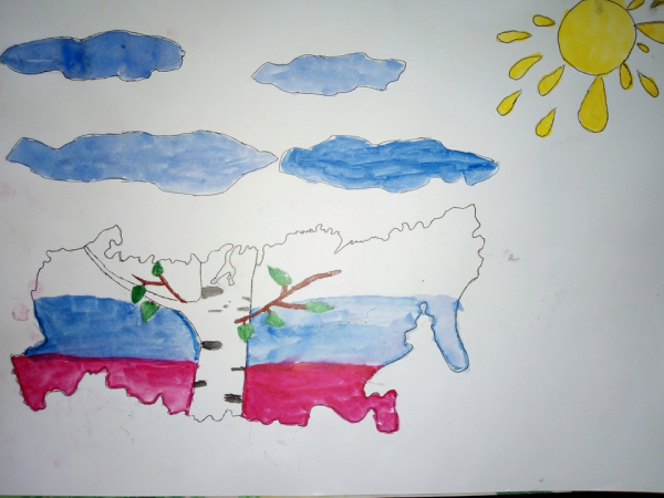 Россия Родина моя рисунок