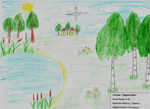 Моя малая Родина рисунки лес