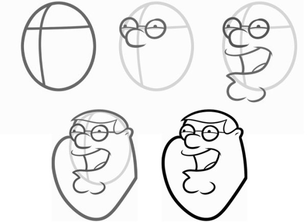 Как нарисовать Питера Гриффина