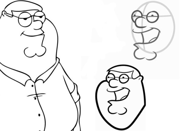 Нарисовать Питера Гриффина поэтапно