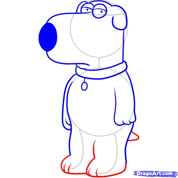 Брайан Гриффин рисунок карандашом