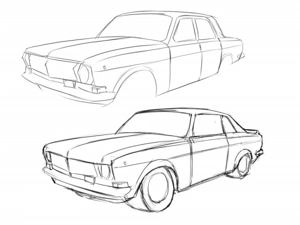 Раскраска ГАЗ 24 Волга