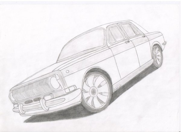 Раскраска ГАЗ 24 Волга