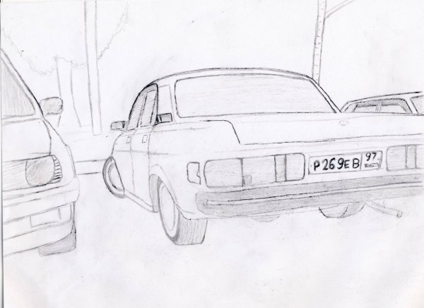 31029 Волга зарисовка