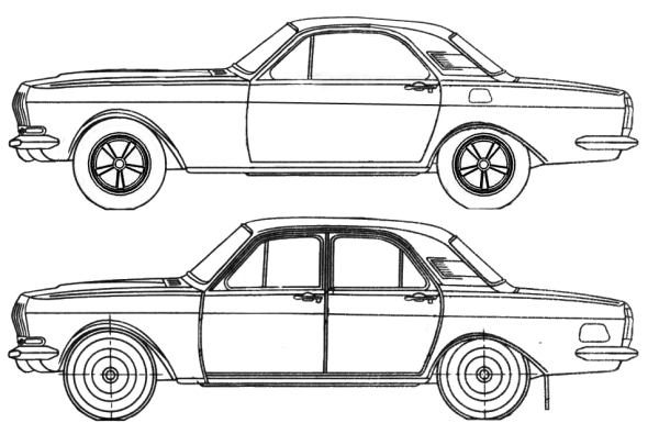 Чертеж Волга ГАЗ 2401