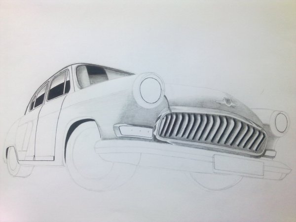 Волга ГАЗ 21 рисунок