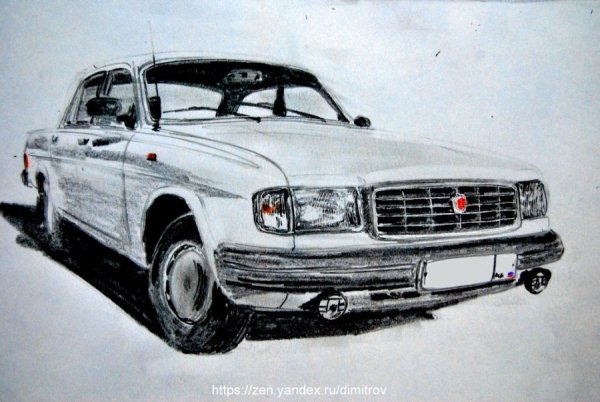 Рисовать Волгу маркером