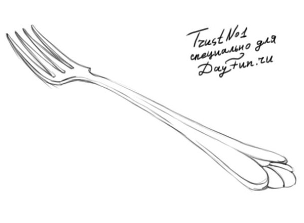 Вилка карандашом