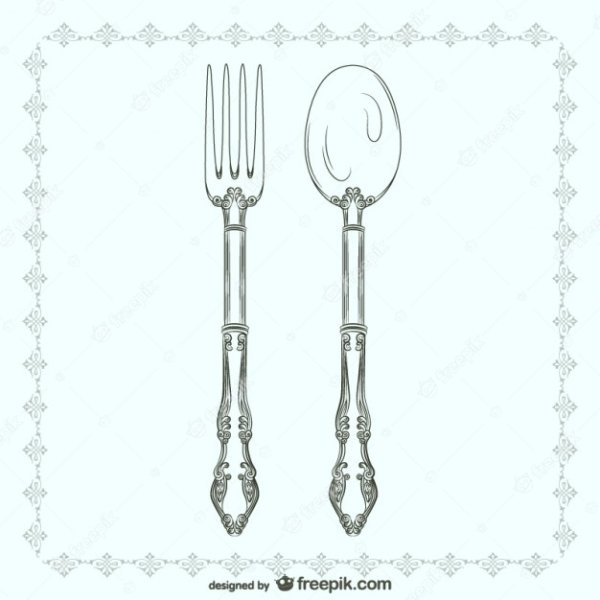 Ложка вилка вышивка