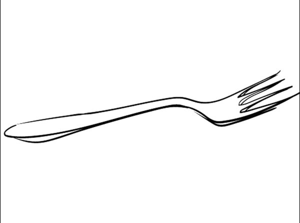 Вилка раскраска для детей