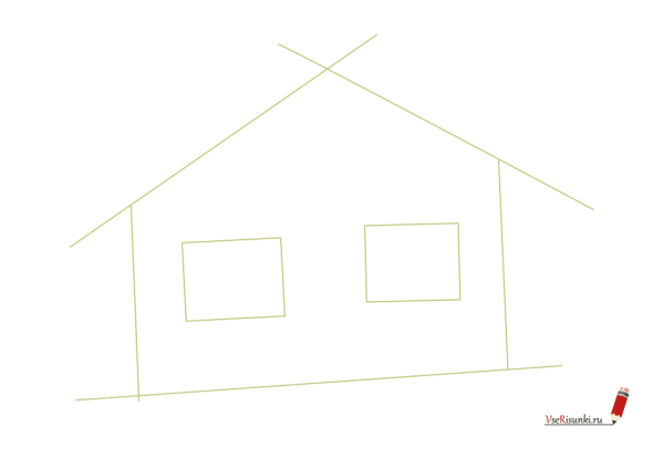 Изба рисунок