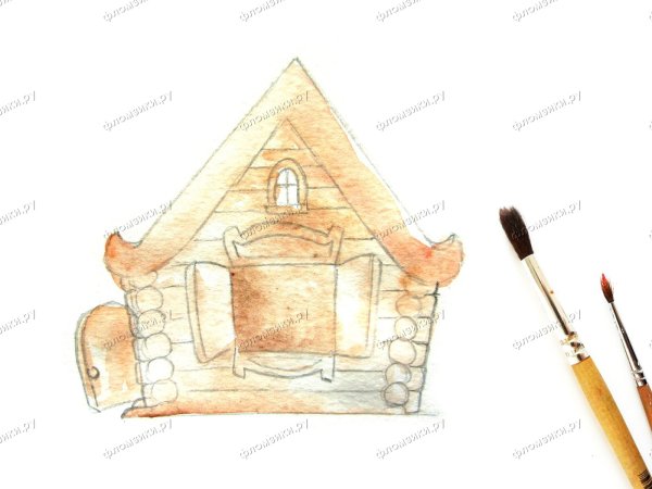 Моделирование русской избы из бумаги