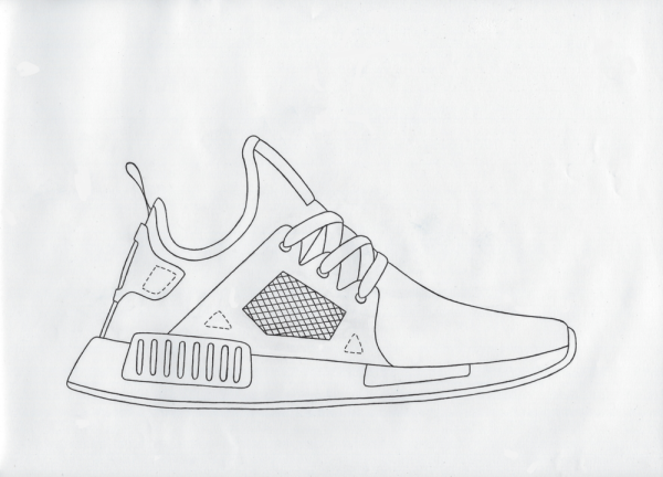 Кроссовки адидас карандашом