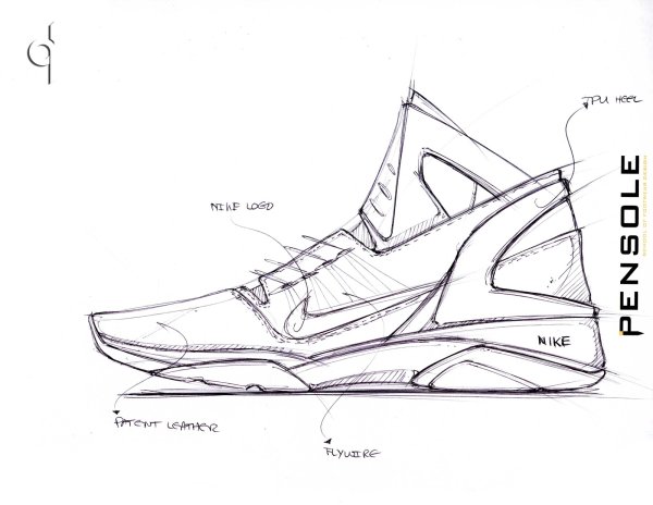 Чертеж кроссовок