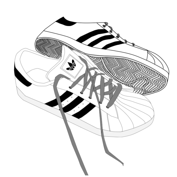 Кроссовок адидас вектор