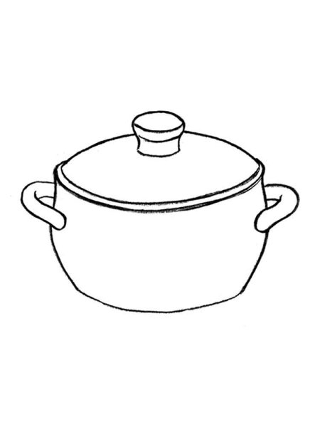 Кастрюля раскраска для детей