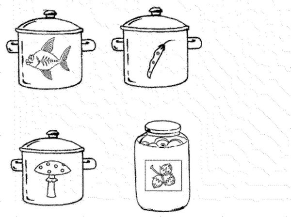 Кастрюля раскраска для детей