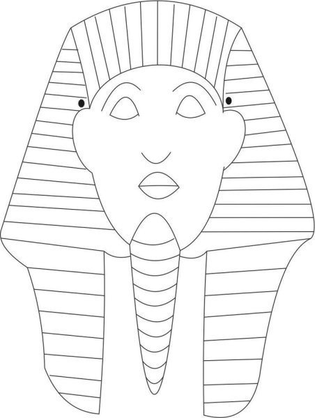 Маска фараона Тутанхамона раскрашенный