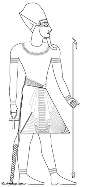Рисунок фараона древнего Египта в полный рост