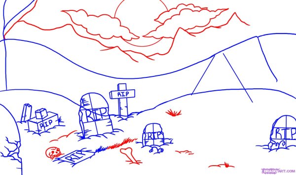 Кладбище поэтапно