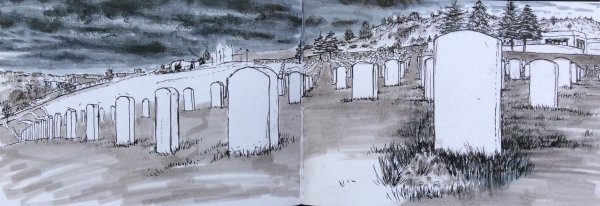 Кладбище нарисованное
