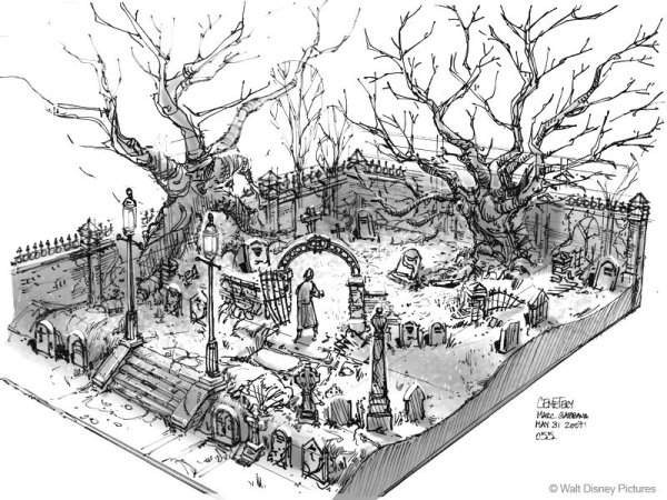 Кладбище эскиз