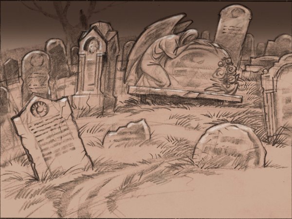 Кладбище иллюстрация