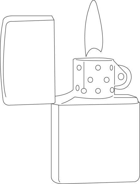 Раскраска зажигалка