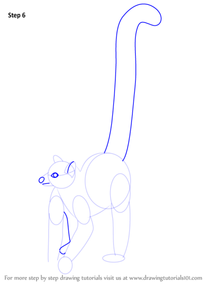 Лемур рисунок поэтапно