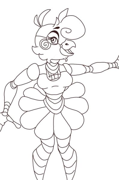 Раскраски ФНАФ 5 фантайм Фокси