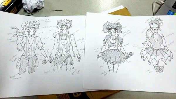 ФНАФ арт бейби карандашом