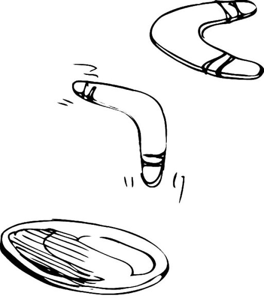 Бумеранг раскраска