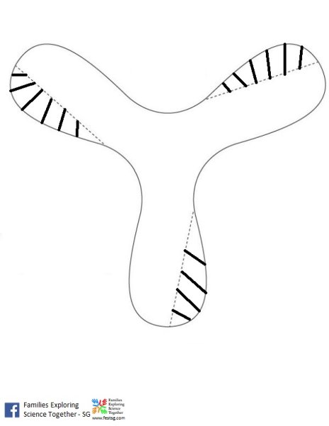Бумеранг из бумаги шаблон