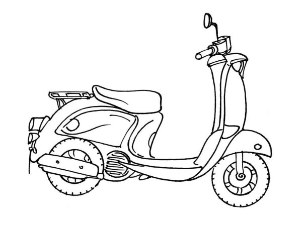 Раскраска электросамокат