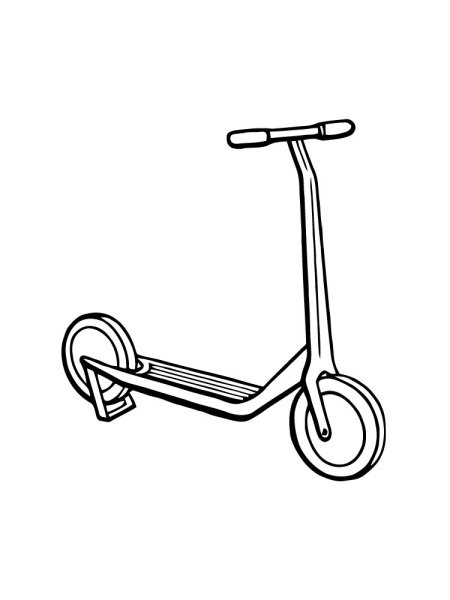 Раскраска самокат