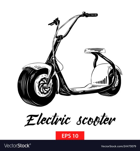 Скутер электрический рисунок