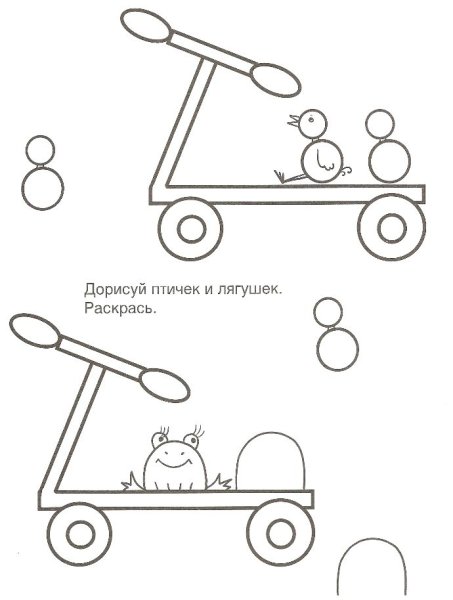 Самокат для рисования для детей пошагово