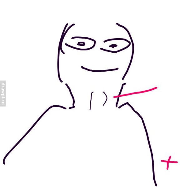 Кадык рисунок карандашом