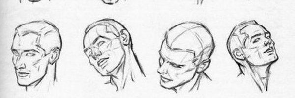 Наброски мужской головы