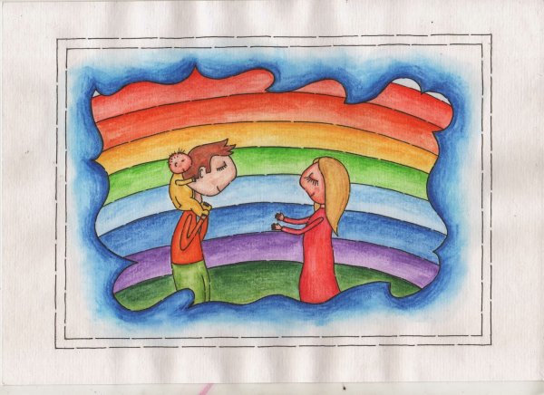 Изобразить счастье в рисунке