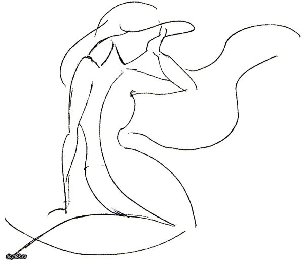 Силуэт карандашом