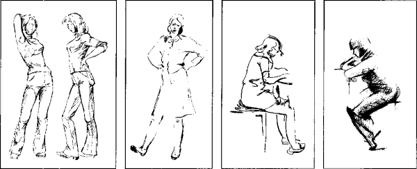 Наброски людей в стоячем положении