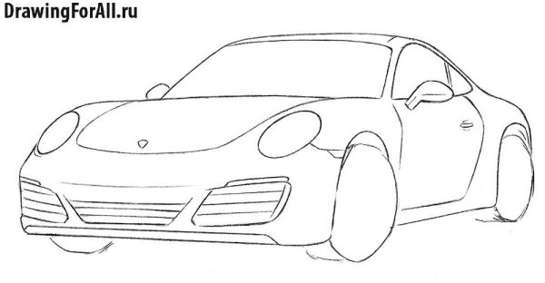Порше 911 рисунок