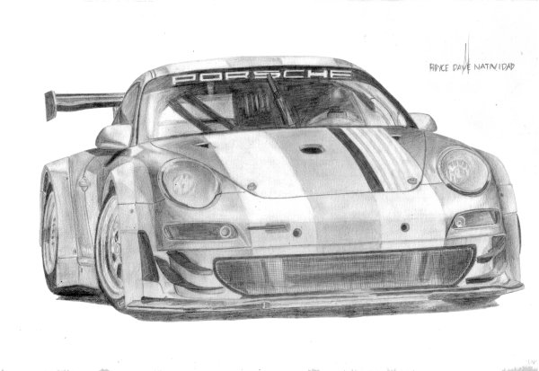 Porsche 911 gt3 drawing