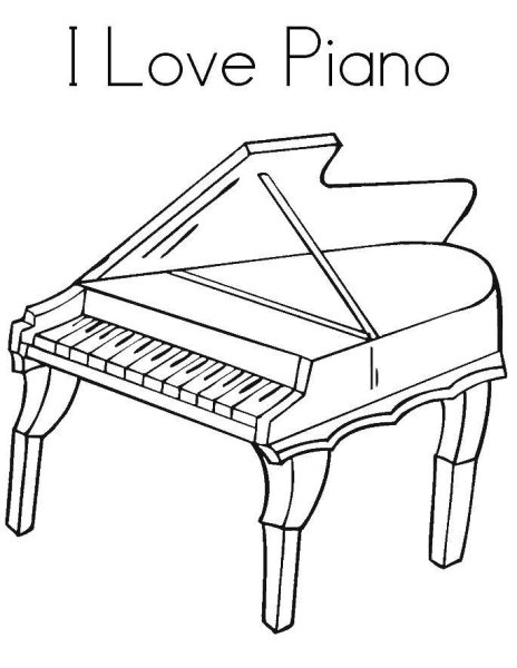 Пианино для раскрашивания